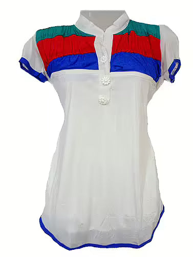 Latest White Multicolor Stripes Top