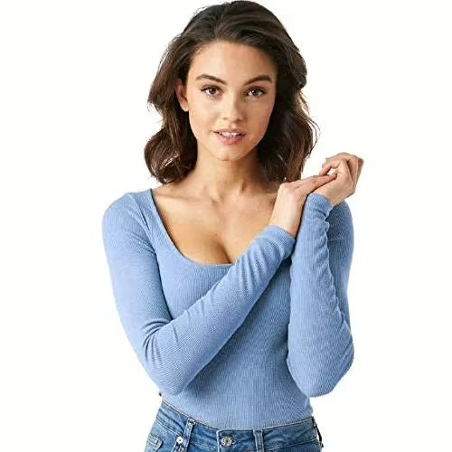 Seasons Square Neck Sku Blue Round Edges Full Sleeve Top
