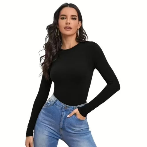 Seasons Beauty Fashion Black Full Sleeve Top