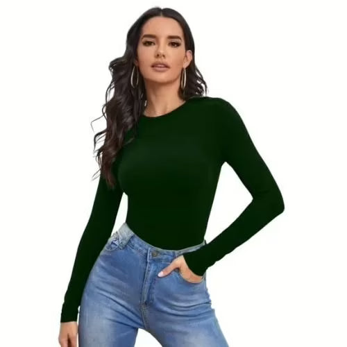 Seasons Beauty Fashion Green Full Sleeve Top