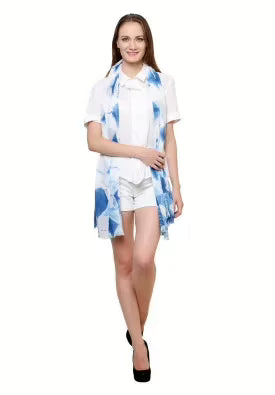 Uniscarf tie and die Blue beauty beach stole