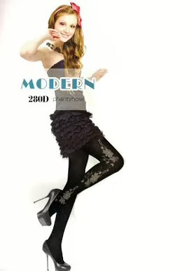 Black Designer Women High Waist Stocking
